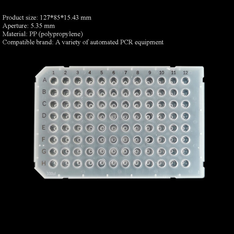 1. Transparent PCR Plate, 0.1 mL, Half-skirted, 10pcs/box PCR Plate
