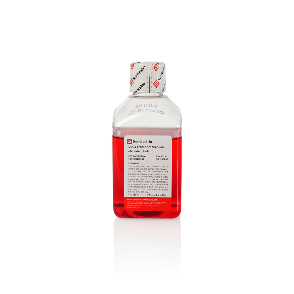 19. Virus Storage Solution (Activated, Red), 500 mL (Activated, Red), $20