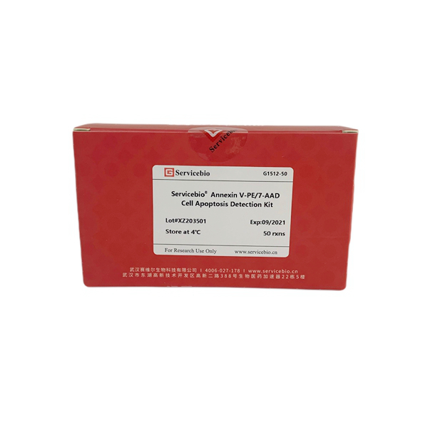 11. Annexin V-PE/7-AAD Cell Apoptosis Detection Kit, 50 T (V-PE/7-AAD) $500