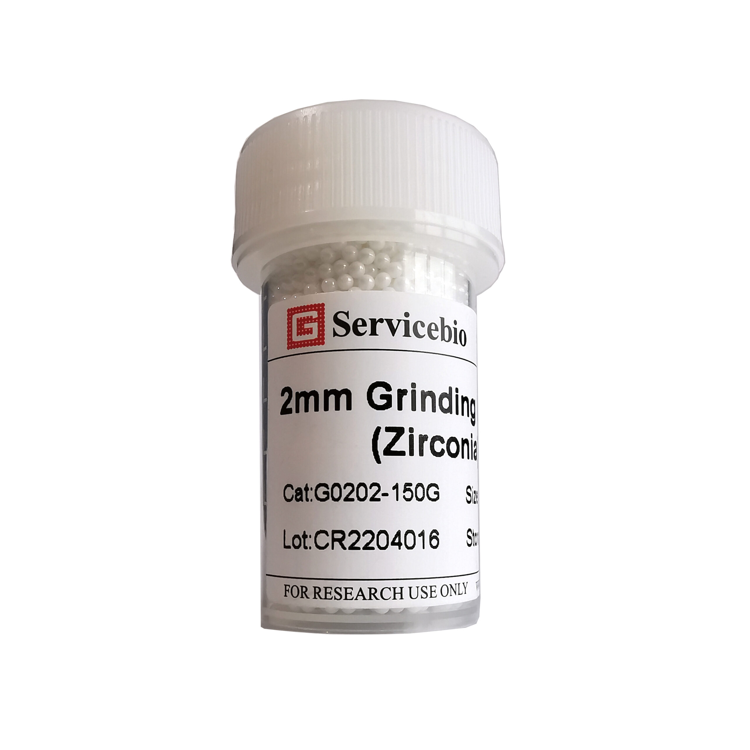 8.  2 mm 150g (Zirconia) Grinding Beads ; $350